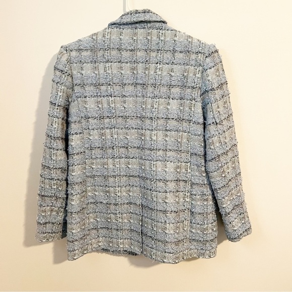 Vici x Emily Travis Blue Tweed Blazer Medium NWT - Picture 9 of 9